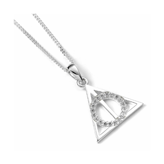 Picture of Carat Shop Harry Potter - Sterling Silver Deathly Hallows necklace with crystals (BHPSN002)