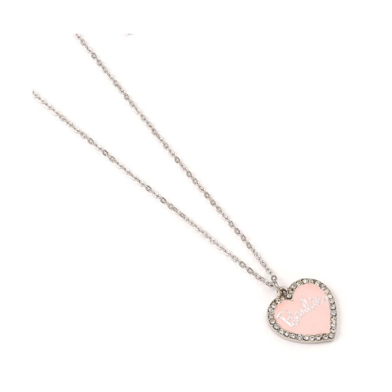 Picture of Carat Shop Barbie - Pink Enamel Heart Pendant Necklace with Crystal (BMN00003)