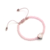 Picture of Carat Shop Barbie - Pink Bead Friendship Bracelet with Heart Shaped Bead (BMFB0007)