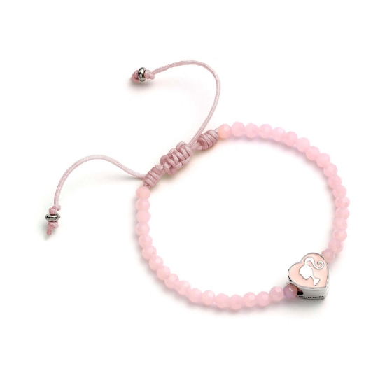 Picture of Carat Shop Barbie - Pink Bead Friendship Bracelet with Heart Shaped Bead (BMFB0007)