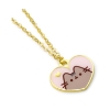Picture of Carat Shop Pusheen - the Cat Pink and Gold Heart Necklace (PTCN0100)