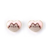 Picture of Carat Shop Pusheen - the Cat Pink Enamel and Gold Heart Stud Earrings (PTCE0104)