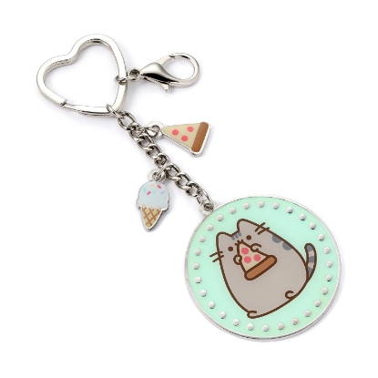 Picture of Carat Shop Pusheen - the Cat Pizza Keyring with Mini Charms (PTCK0106)