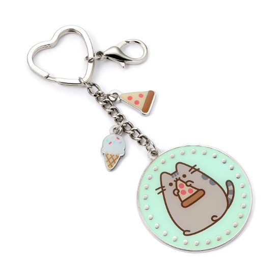 Picture of Carat Shop Pusheen - the Cat Pizza Keyring with Mini Charms (PTCK0106)