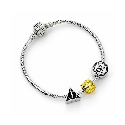 Picture of Carat Shop Harry Potter - Silver colour Bracelet with Three Bead Charms Silver (HP000372 )