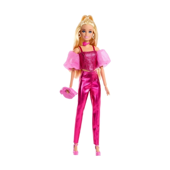 Picture of Mattel Barbie: Deluxe Style - Metallic Pink Set with Blonde Hair Doll (JFP40)