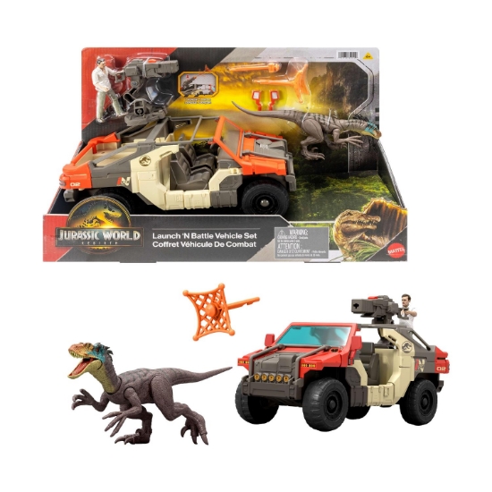 Picture of Mattel Jurassic World: Movie Line Rebirth - Launch 'N Battle Vehicle Set (JGB59)