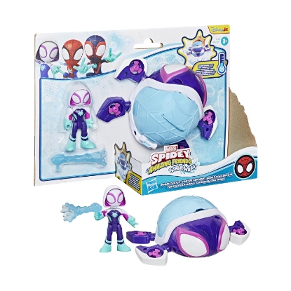 Picture of Hasbro Disney Jr. Marvel: Spidey And His Amazing Friends Waterwebs -  Ghost Turtle Figure & Vehicle  (G1466)