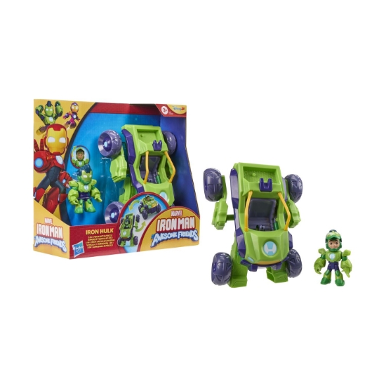 Picture of Hasbro Marvel: Iron Man And His Awesome Friends - Iron Hulk - 2 in 1 Mech Suit Figure & Vehicle (G1475)
