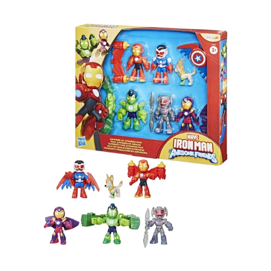 Picture of Hasbro Marvel Iron Man And His Awesome Friends: Armored Up Avengers Pack - Figures (G1255)