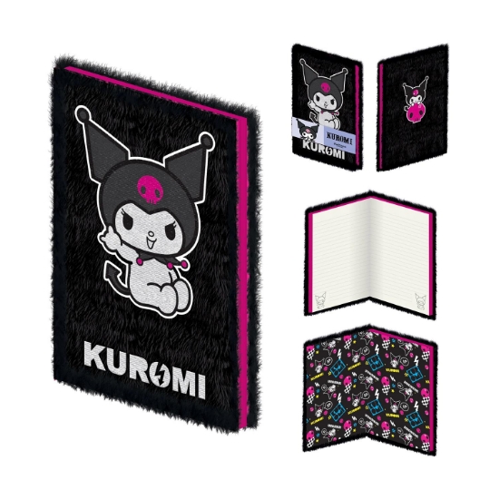 Picture of Pyramid: Kuromi - Rock Out A5 Plush Notebook Casebound (SR2402813)