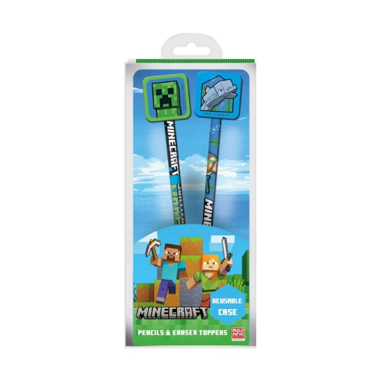 Picture of Pyramid: Minecraft (Set of 2) Pencils With Toppers (SR74679)