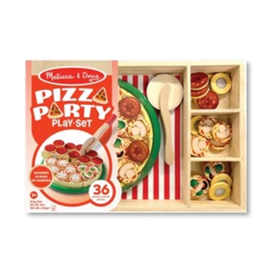 Picture of Melissa & Doug Pretend Play: Wood - Pizza Party Playset (6074863)