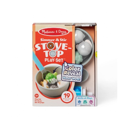 Picture of Melissa & Doug Pretend Play: Non-Wood Simmer & Stir Stove-Top Play Set (Color Reveal Water Wow!) (6074892)