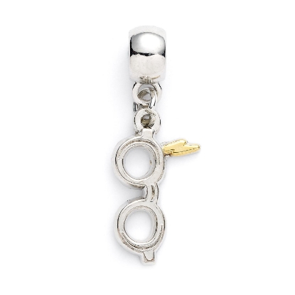 Picture of Carat Shop Harry Potter - Lightning Bolt with Glasses Slider Charm Silver (HP0176)