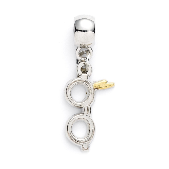 Picture of Carat Shop Harry Potter - Lightning Bolt with Glasses Slider Charm Silver (HP0176)