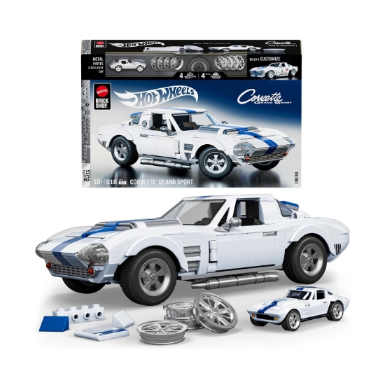 Picture of Mattel Hot Wheels: Elite Series Brick Shop - Corvette Grand Sport Vehicle (JGR31)