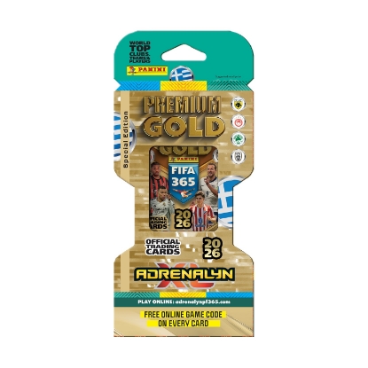 Picture of Panini Fifa 365: 2026 Adrenalyn XL- Premium Gold Blister (1 Premium Pack Greek Edition , 3 Premium Gold Limited Edition Cards , 1 Limited Edition Online Card)