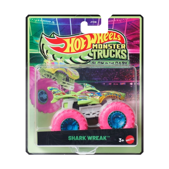 Picture of Mattel Hot Wheels: Monster Trucks Glow In The Dark - Shark Wreak Vehicle (JFX14)