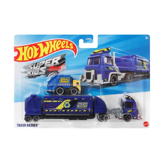 Picture of Mattel Hot Wheels: Super Rigs - Trash Basher Vehicle (JDJ59)
